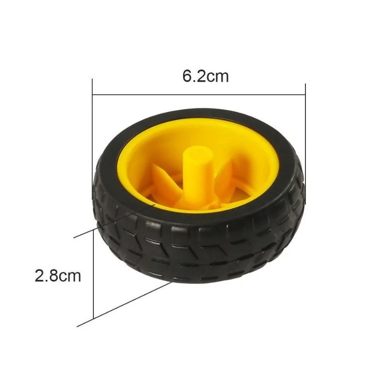 Roda com Pneu 68mm para Robótica Educativa - Image 2