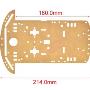Chassi de Acrílico para Robô 2 Rodas (2WD)