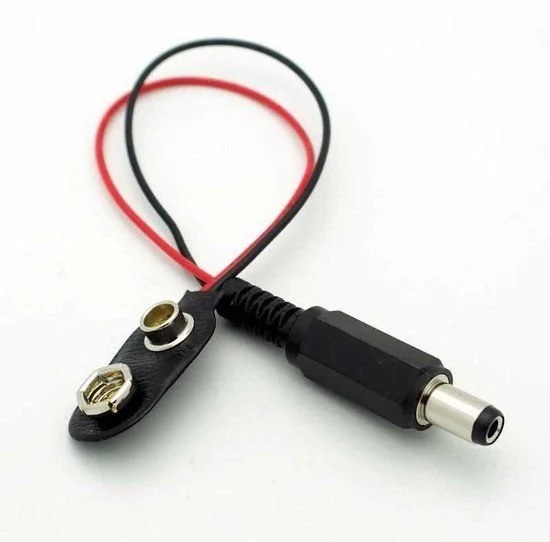 Cabo Clipe de Bateria com Plug Conector para Arduino