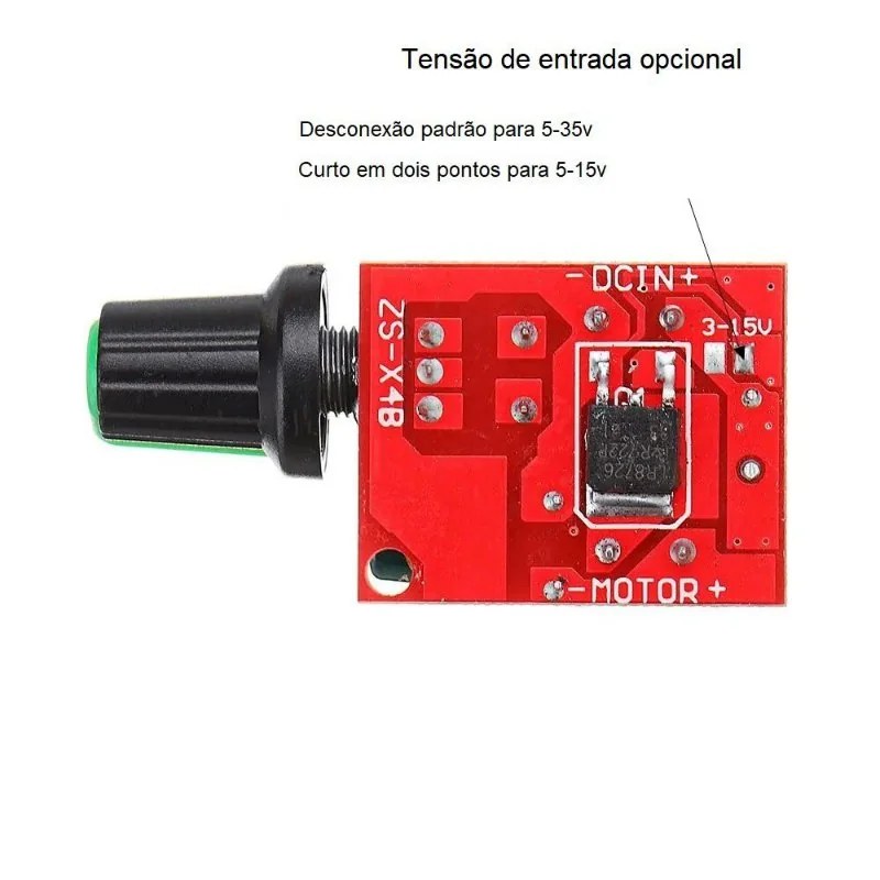 Módulo PWM Controle Velocidade Motor DC 3-35V 90W - Image 6