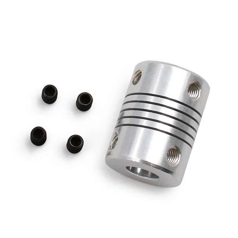 Acoplamento Flexível 5x5mm para Motor de Passo (CNC/3D) Al