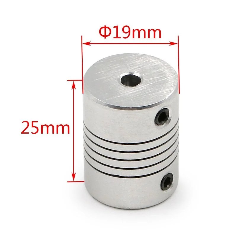 Acoplamento Flexível 5x5mm para Motor de Passo (CNC/3D) Al - Image 3