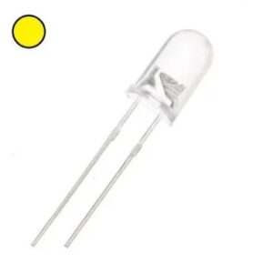 LED Alto Brilho 5mm Amarelo — Kit 10 Unidades